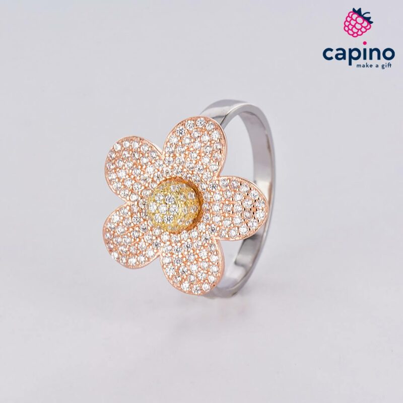 Anillo de plata flor Donato 1