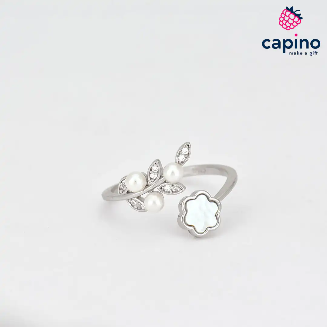 Anillo de plata hoja Manuel