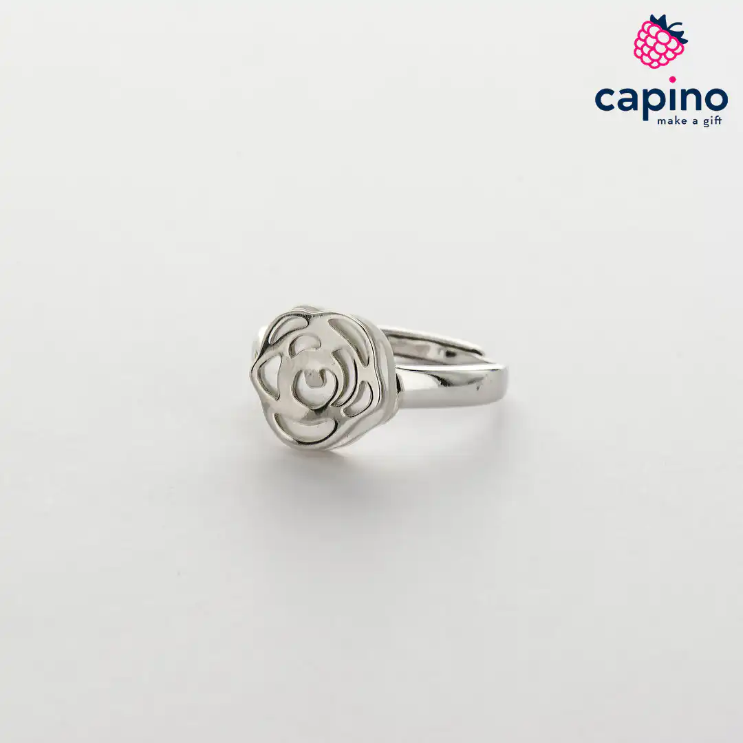 Anillo de plata rosa Venancio