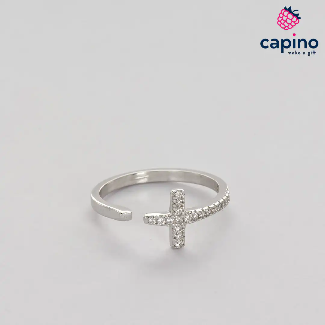 Anillo de plata cruz Ivanie
