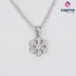 Collar copo de nieve de plata Lara 2