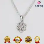 Collar copo de nieve de plata Lara 3