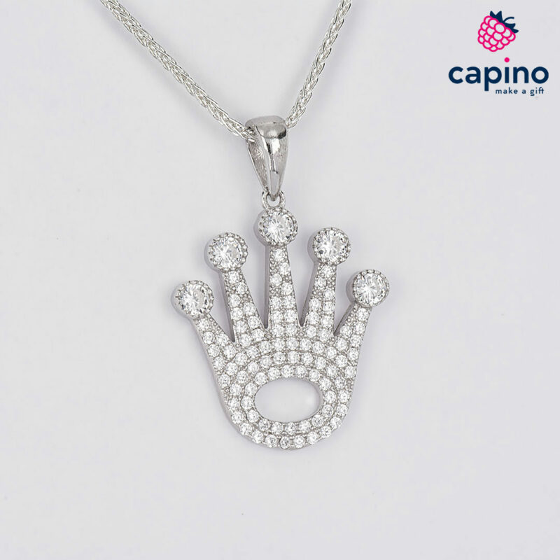 Collar corona de plata Pina 1