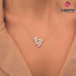 Collar pies de bebé de plata Lidia 3