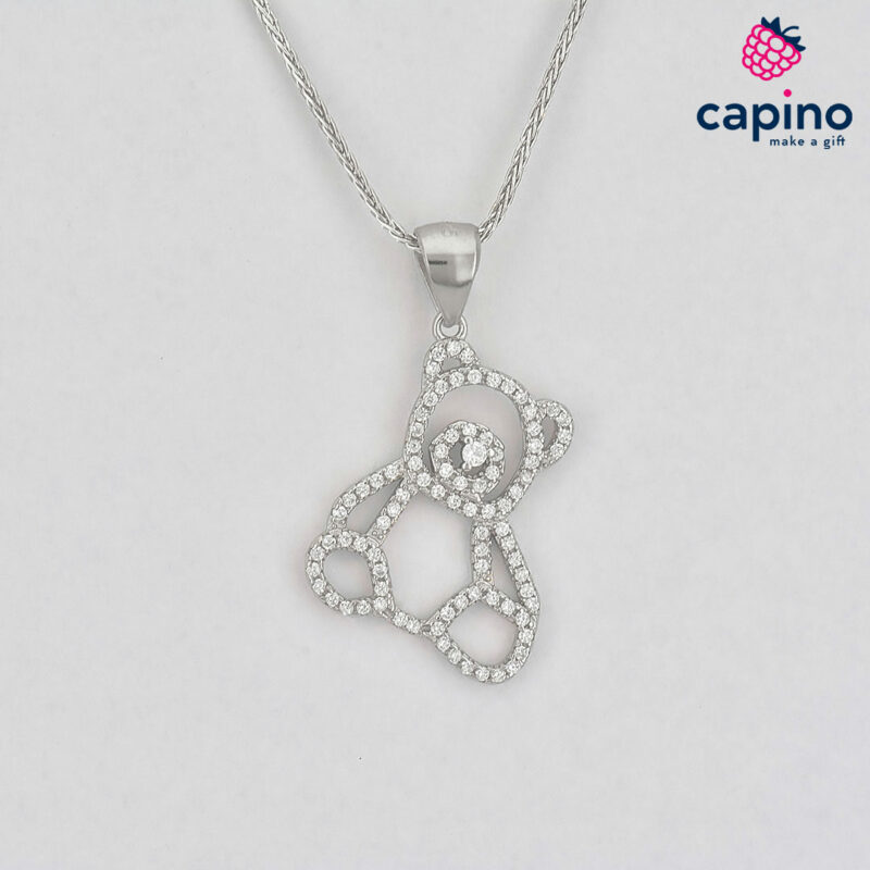 Collar oso de plata Carolina 1