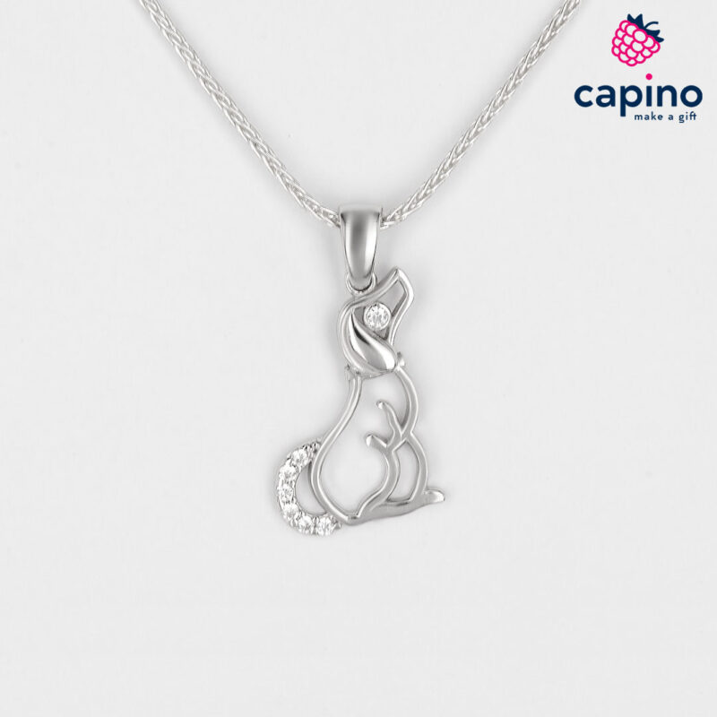 Collar perro de plata Angelica 1