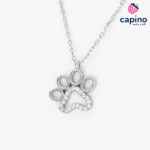 Collar huella de perro de plata Papi 2