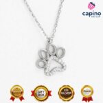 Collar huella de perro de plata Papi 3