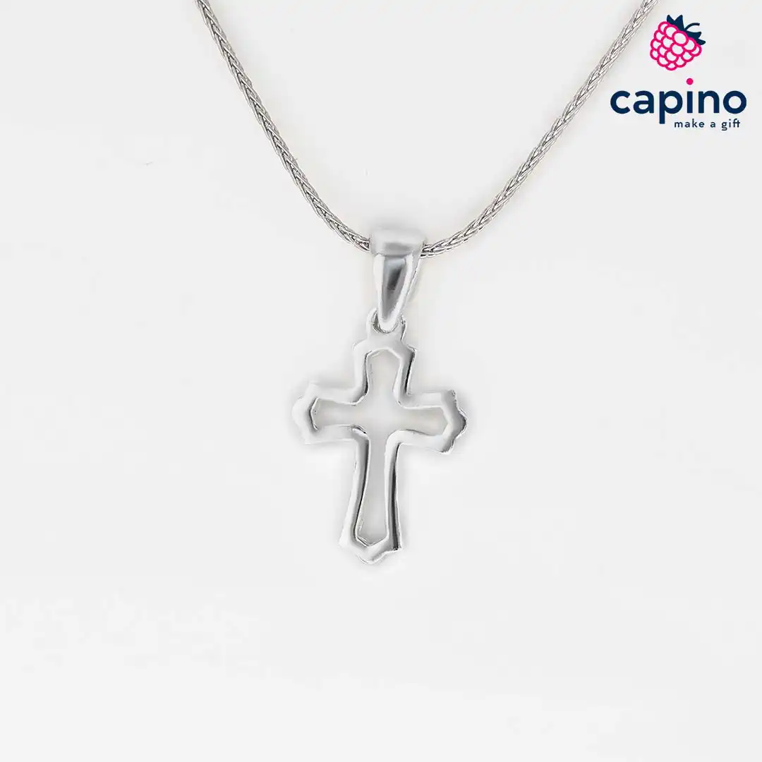 Collar cruz de plata Rocky