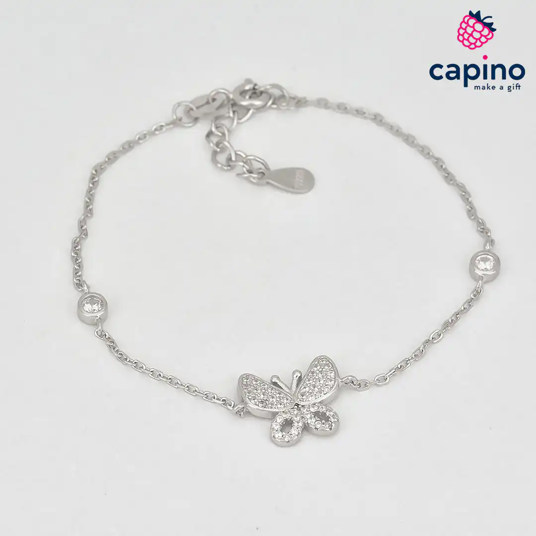 Pulsera de plata mariposa Gemma