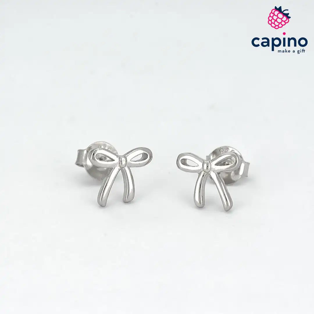 Pendientes cinta de plata Flora