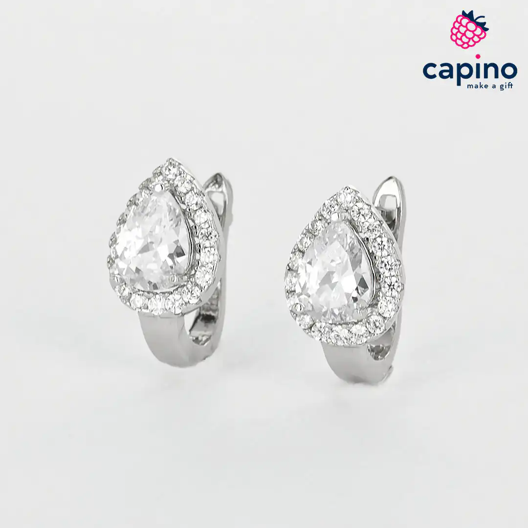 Pendientes gotas de plata Paoletta