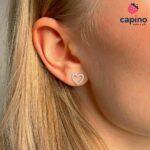 Pendientes corazón de plata Diana 3