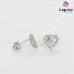 Pendientes corazón de plata Diana 4