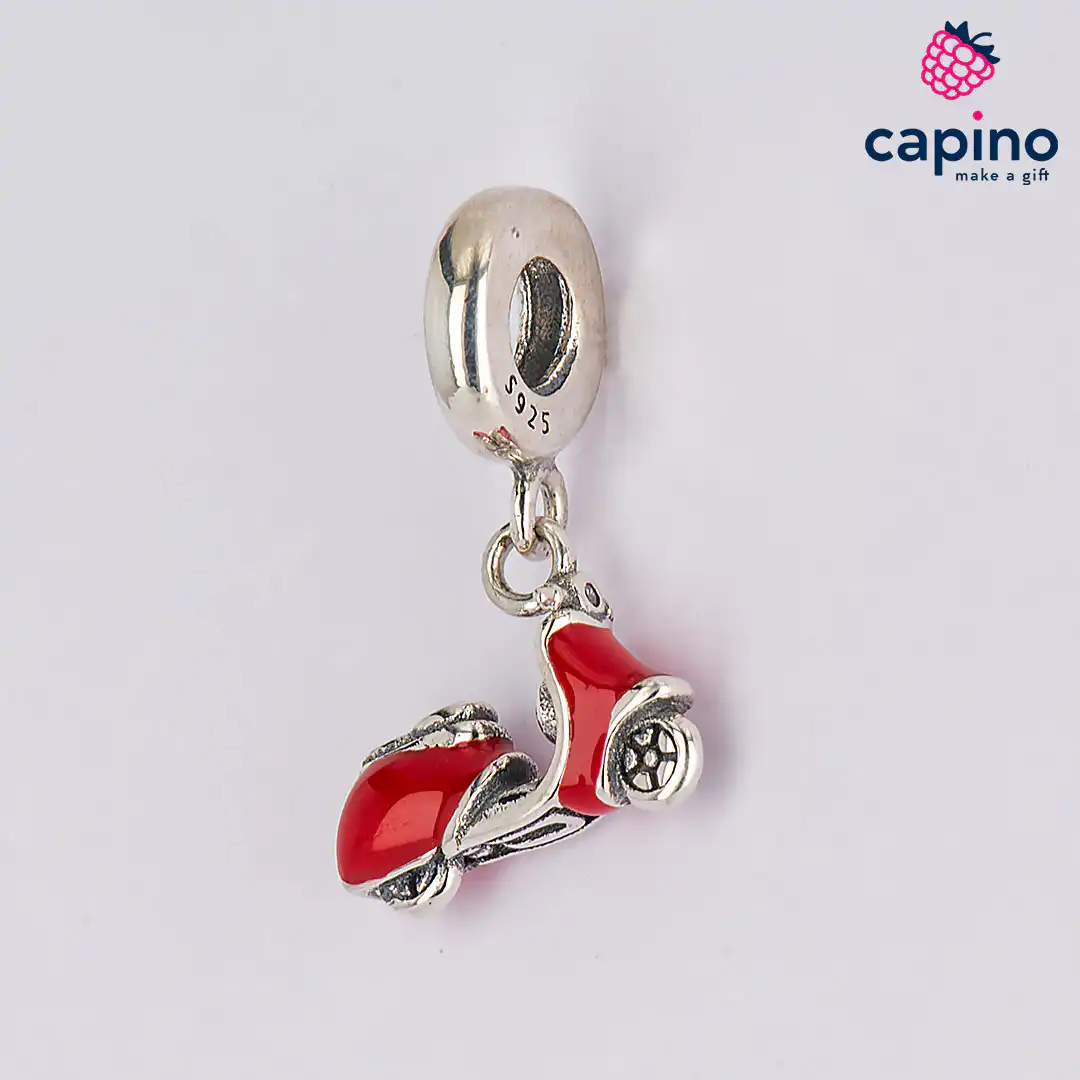 Charm motor de scooter de plata Achille