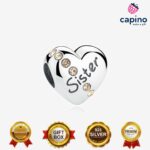 Charm hermana corazón de plata Bartolomeo 3