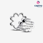 Charm trébol dos partes de plata Carmine 3