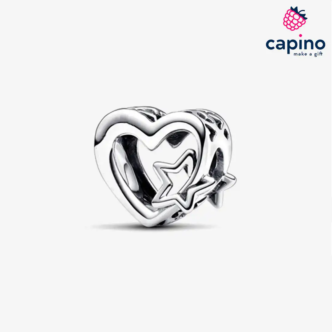 Charm estrella corazón de plata Corrado