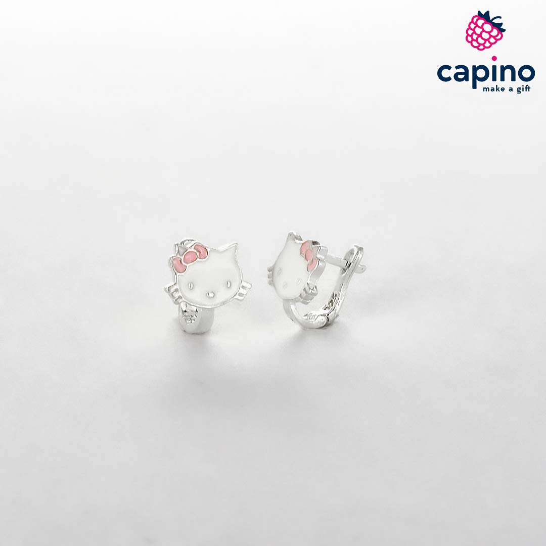Pendientes para niñas Hello kitty de plata Bella