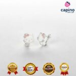 Pendientes para niñas Hello kitty de plata Bella 4