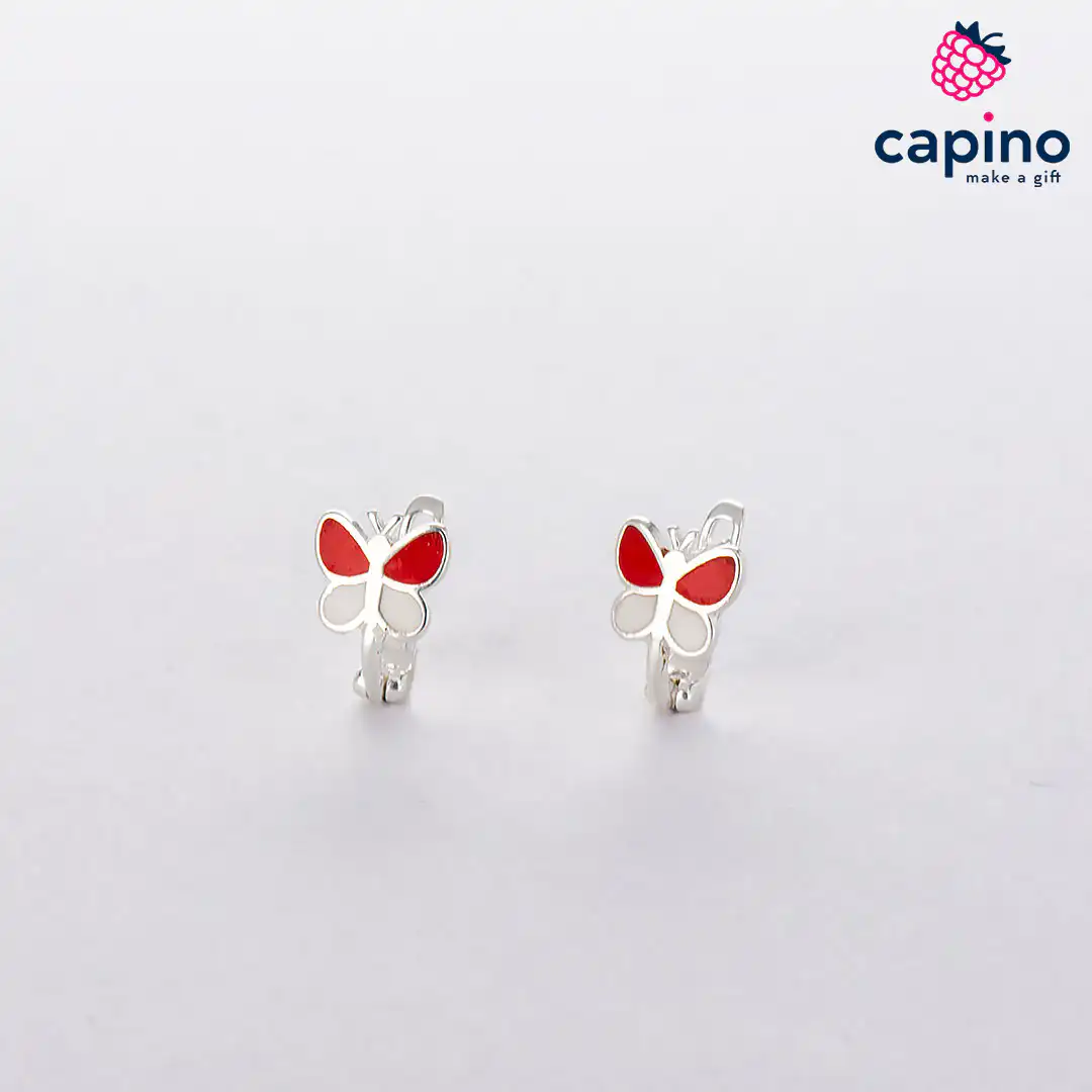 Pendientes para niñas mariposa de plata Nala