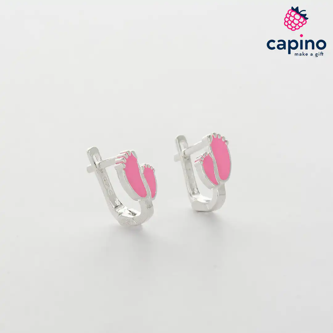 Pendientes para niñas pies de plata Zoe