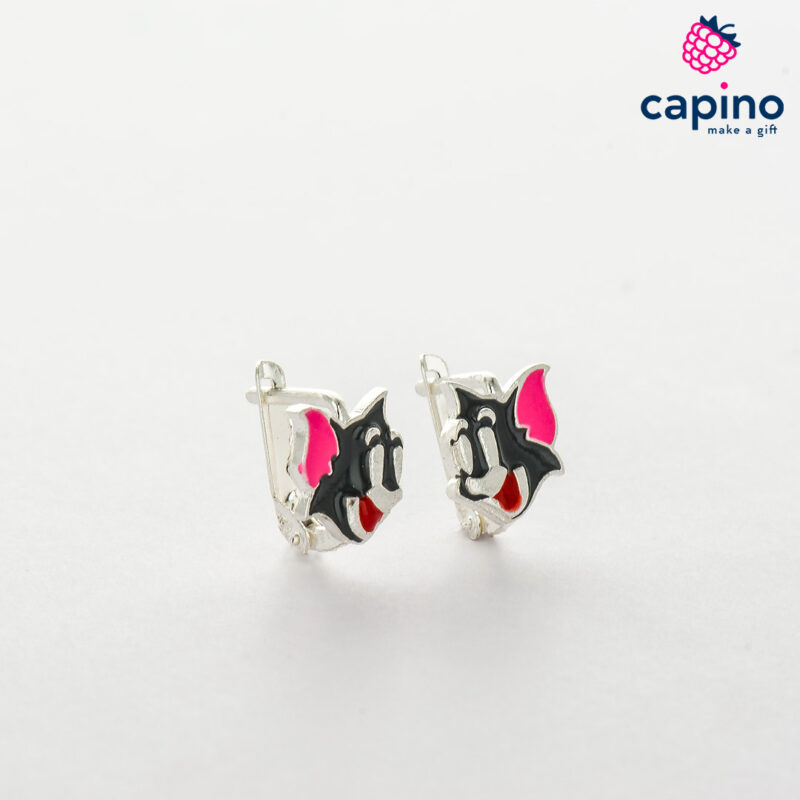 Pendientes para niñas Tom y Jerry de plata Penny 1
