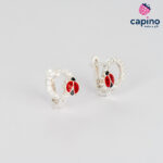 Pendientes para niñas mariquitas de plata Willow 3