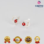 Pendientes para niñas mariquitas de plata Willow 5