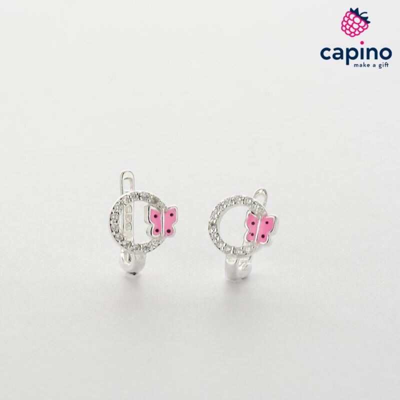 Pendientes para niñas mariposa de plata Olive 1