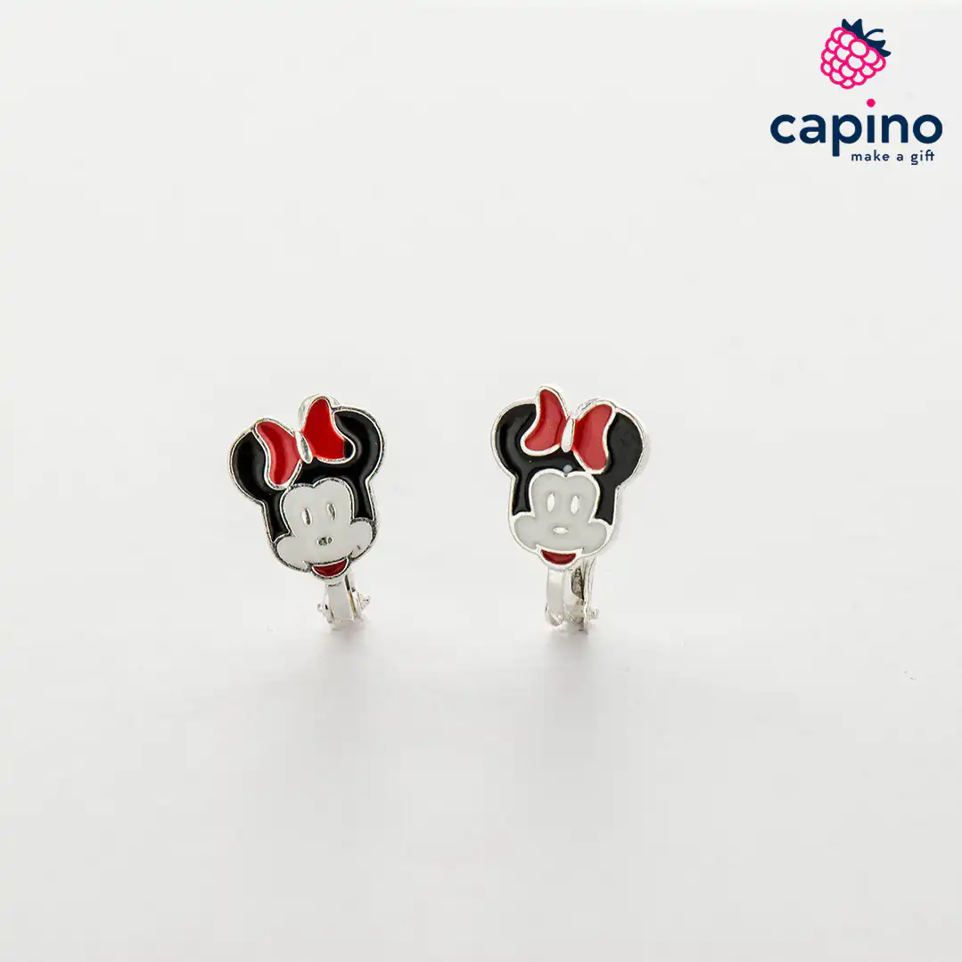 Pendientes para niñas Minnie Mouse de plata Lulu