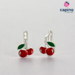 Pendientes para niñas cerezas de plata Abby 3