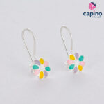Pendientes para niñas margaritas de plata Baby 4