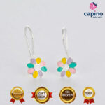 Pendientes para niñas margaritas de plata Baby 5