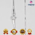 Cadena de plata 55 cm veneciana cuadrada T1 Venetian box 3