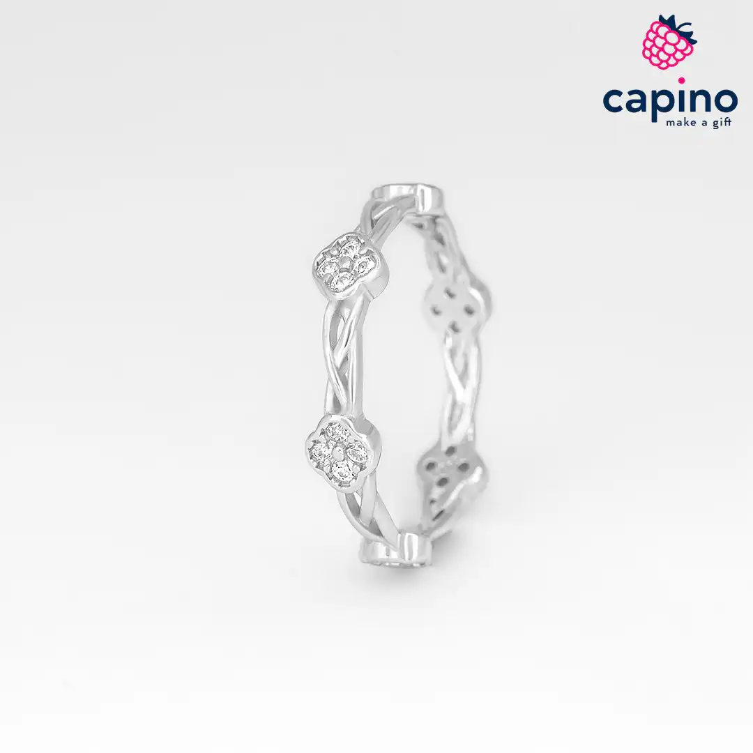 Anillo de plata flor Torquato