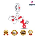 Charm de plata estetoscopio Luciano - 1