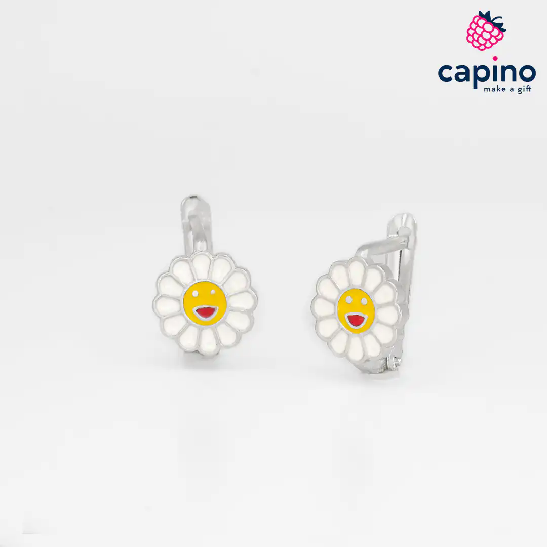 Pendientes para niñas margaritas de plata Mimi