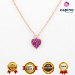 Collar corazón de plata Ermes - 1