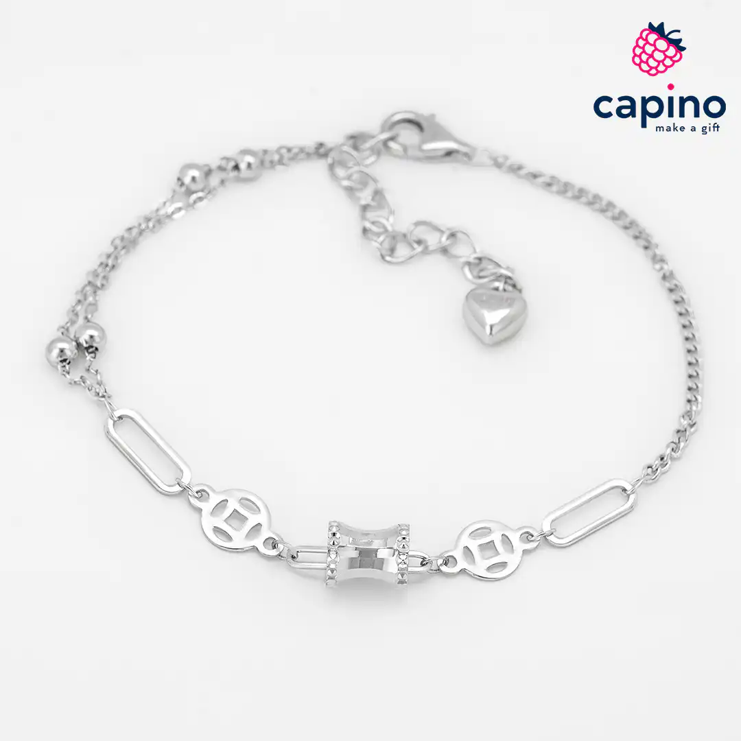 Pulsera de plata cilindros Amalia