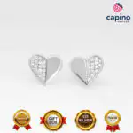 Pendientes de plata corazón Orazio - 1