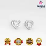 Pendientes de plata corazón Pier - 1