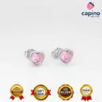 Pendientes de plata corazón Raffaellino - 1