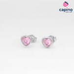 Pendientes de plata corazón Raffaellino