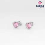 Pendientes de plata corazón Raffaellino