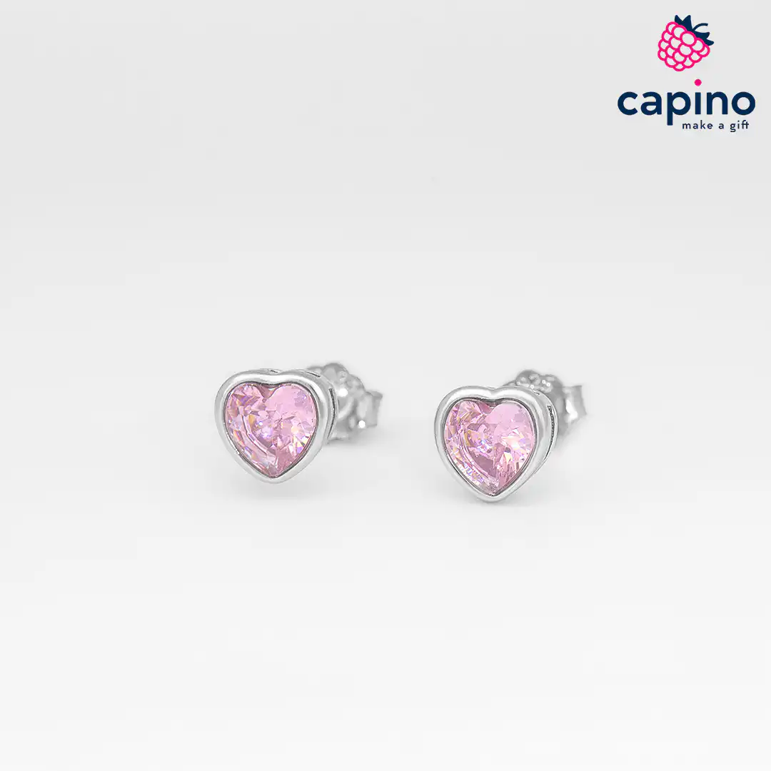 Pendientes de plata corazón Raffaellino
