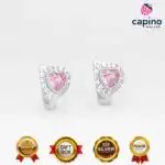 Pendientes de plata corazón Renzo - 1