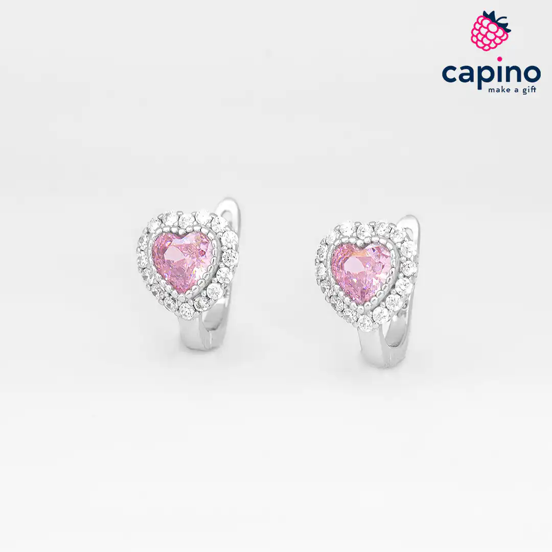 Pendientes de plata corazón Renzo