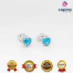 Pendientes de plata corazón Tazio - 1