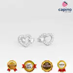 Pendientes de plata corazón Temistocle - 1